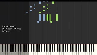 Prelude to Act II  Die Walküre WWV86b  R Wagner  Synthesia Piano Tutorial [upl. by Jacobine574]