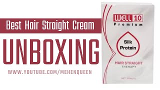 Well 10 Premium Silk Protein Hair Straight Therapy Unboxing  850 ml x 2 Well 10 Hair Straight Cream [upl. by Ariem]