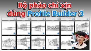 Thư viện phào chỉ có sẵn khối dùng cho Profile Builder 4 trong Sketchup [upl. by Roane]