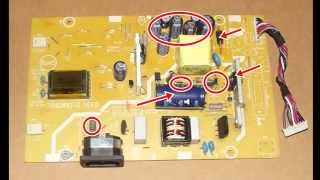 Curso reparación fuente conmutada MONITOR LCD revisión basica [upl. by Weld]