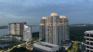 Sunrise in Johor Bahru encorp marina residence Airbnb Looking out at the Singapore malaysia straight [upl. by Selden]