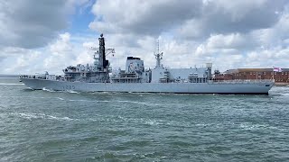 HMS Lancaster sails from Portsmouth to join up with the LRGN deployment [upl. by Orit]