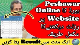 How To Check Peshawar Board Result Online  How To Check Peshawar Board Result 2022  Bise Peshawar [upl. by Elrahc]