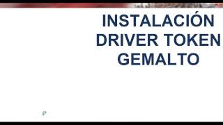 Instalacion Driver Gemalto [upl. by Corine]