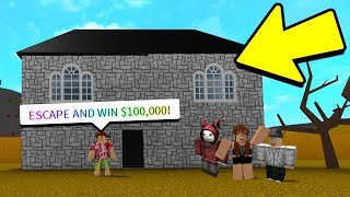 ESCAPE THE ROBLOX HAUNTED HOUSE FOR 100000 ONE CHANCE [upl. by Holleran]