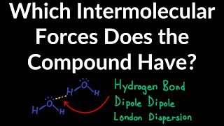 How to Identify the Intermolecular Force a Compound Has London Dispersion Dipole Dipole HBonding [upl. by Demetrius]