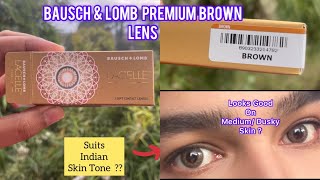 Bausch and Lomb Lacelle Premium Brown Contact Lens Review [upl. by Kwang]