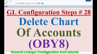 GL Configuration Steps 28 Delete Chart of Accounts OBY8 [upl. by Hoffman]