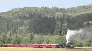 Cumbres Toltec Locomotive 484 At Weed City [upl. by Marris]