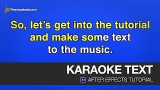 After Effects Video Tutorial Karaoke Text [upl. by Nilloc]