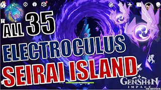 Easy Guide Seirai Island ALL 35 Electroculus Locations with Timestamps  Genshin Impact [upl. by Adrianna]