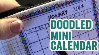 Mini Calendar for Doodled Moleskine Notebook [upl. by Dale]