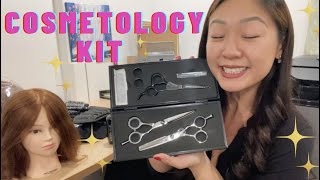 WHATS IN MY COSMETOLOGY SCHOOL KIT 2022 [upl. by Galang]