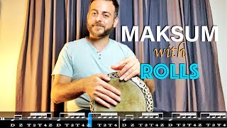 🔹DARBUKA TUTORIAL  Maksum Rhythm adding 32nd note Rolls🎶 [upl. by Basso]