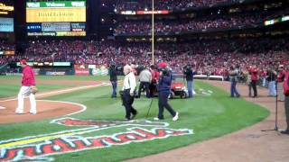 David Eckstein Throws Out The First Pitch At Game 6 Of The 2011 World Series [upl. by Chien]