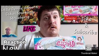 Reaction to My Snack Reviews Little Debbie Unicorn Cakes Sparkling Strawberry [upl. by Murat]