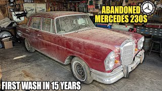 First Wash in 15 Years ABANDONED in Garage Mercedes 230S  Car Detailing Restoration [upl. by Der]