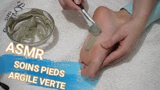 ASMR  Soins des pieds a largile verte [upl. by Dyoll43]