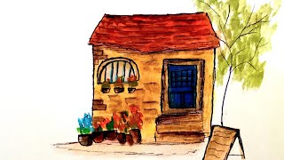 Magical Watercolor Painting of a Fairytale Cottage  StepbyStep Tutorial [upl. by Oicinoid]