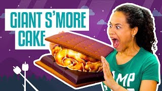 How To Make A Giant SMores CAKE  Fluffy Marshmallow Fondant  Yolanda Gampp  How To Cake It [upl. by Mikol]