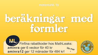 1b 331 beräkningar med formler [upl. by Anahs]