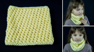 A simple crochet snoodscarf with an amazing pattern [upl. by Gael]