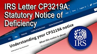 IRS Letter CP3219A Statutory Notice of Deficiency [upl. by Silvana]