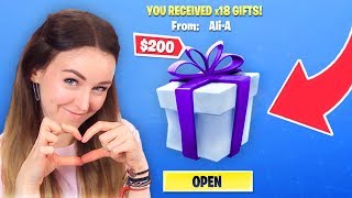 GIFTING Fortnite Skins to GIRLFRIEND [upl. by Ttergram]