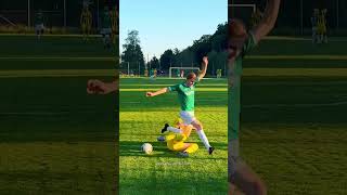 Defending like a boss ⚽️💪😝 football soccer defender 1v1 footballskills shorts [upl. by Meyers]