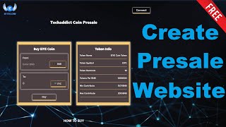 Create Presale Website  FREE Tutorial amp Source Code [upl. by Llyrrad]