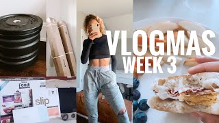 VLOGMAS  week 3  grocery haul dentist easy weekly meals home gym presents Alani Nu Gymshark [upl. by Map]