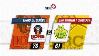 Lions de Genève vs BBC MontheyChablais  Game Highlights [upl. by Nylesoy]