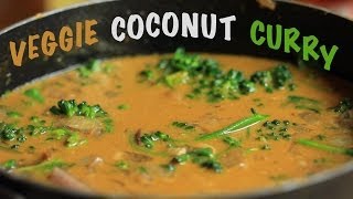 Veggie Coconut Curry Soup  With Sweet Potatoes [upl. by Akinohs]