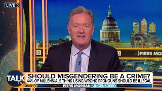 Piers Morgan SLAMS Calls For Misgendering To Become A Crime [upl. by Glenine]