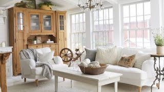 English Cottage Interior Design using White DecorRustic vintage style white English cottage decor [upl. by Lever]