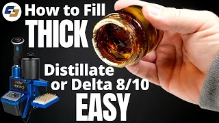 How to Fill THICK Distillate  Delta 8  CoolJarz HotShot 1500 Cartridge Filler [upl. by Juley]