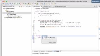 Java 8 Lambda Basics 8  Lambda as interface type [upl. by Skurnik]