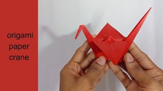 How to make a paper crane  origami tutorial  kids friendly  step by step [upl. by Ayaj412]