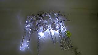 8 Gemmy LightShow Shooting Star White LED Icicle ClipLights Mounting Clips NEW [upl. by Halette]