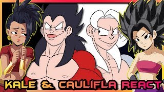 Kale and Caulifla React to FINAL BATTLE Goku vs Vegeta Parody [upl. by Tjader]