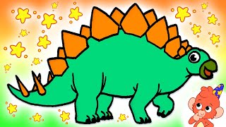 Club Baboo  S is for Stegosaurus  Learn the Dino ABC and Dinosaur names and more with Baboo [upl. by Yesrod]