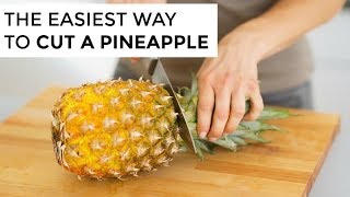 HOW TO CUT A PINEAPPLE  Clean amp Delicious [upl. by Kcod]