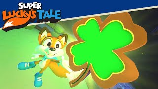 Super Luckys Tale  Gilly Island DLC  Todos Enigmas  6 Trevos [upl. by Trant]