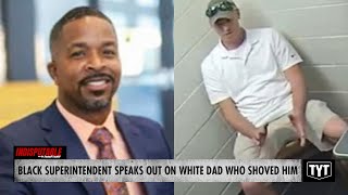 UPDATE Black Superintendent Speaks Out On White Dad Who Shoved Him Off Stage [upl. by Shepley148]