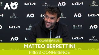 Matteo Berrettini Press Conference QF  Australian Open 2022 [upl. by Kaete]