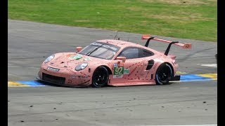 Porsche 991 RSR quotPink Pigquot amp quotRothmansquot 24h Le Mans 2018 pure Sound [upl. by Leinehtan]