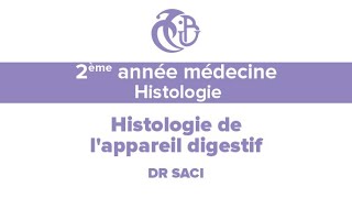 2ème année médecine Histologie Histologie de lappareil digestif [upl. by Mauricio]