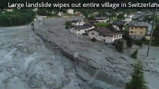 Breaking NewsLarge Landslide Wipes Out Entire Village In Switzerland [upl. by Anej203]