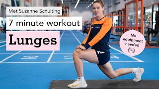 Glute 7 Minute Workout lunge en beenoefeningen met Suzanne Schulting  7 minute workout [upl. by Firmin761]