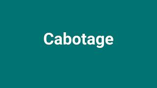 Cabotage Meaning and Pronunciation [upl. by Boor230]